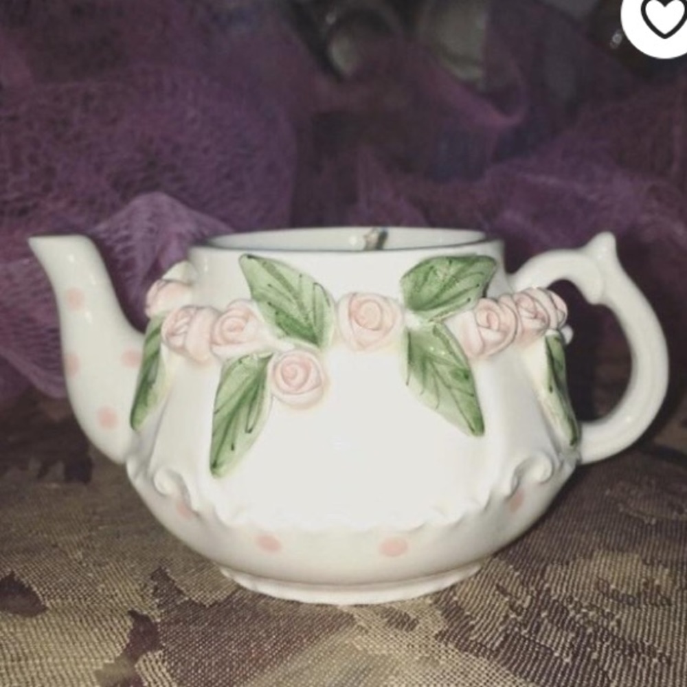 Vintage Small Teapot Candle by Mud Pie 1998